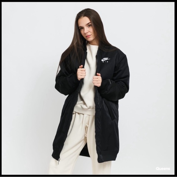 𝐍𝐈𝐊𝐄 Therma-Fit Long Bomber Jacket in Black Size Large - Picture 13 of 16